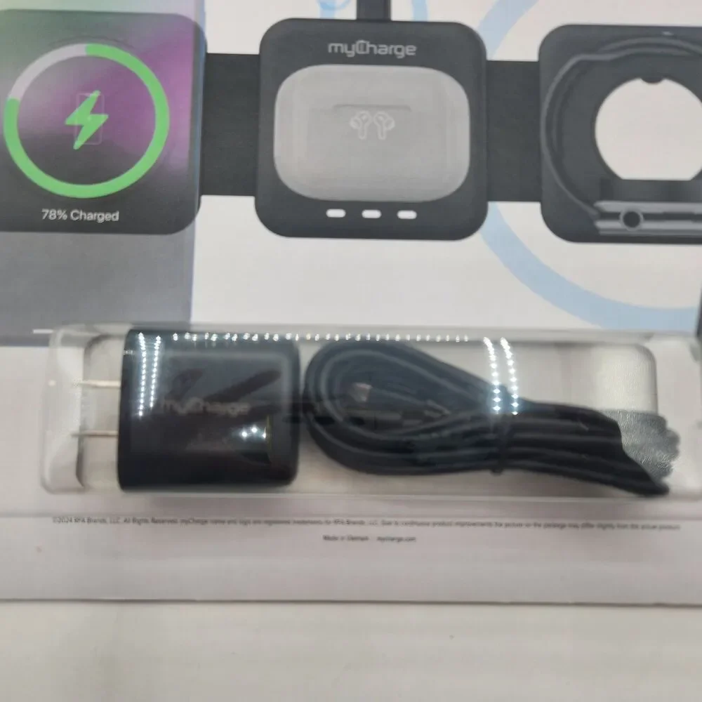 myCharge 3‑in‑1 Folding Wireless Charging Pad iPhone Apple Watch AirPods Sealed